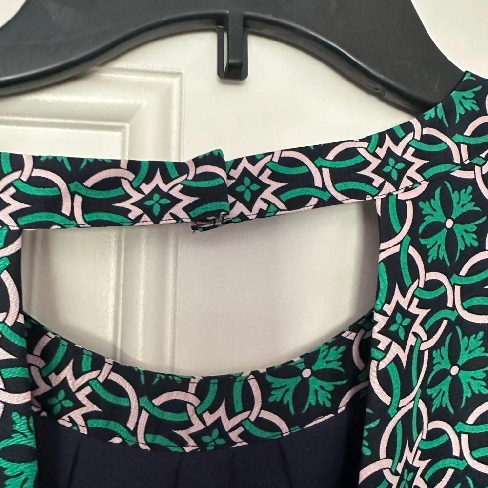 J. Crew 100% silk shift open back mini dress size 6
